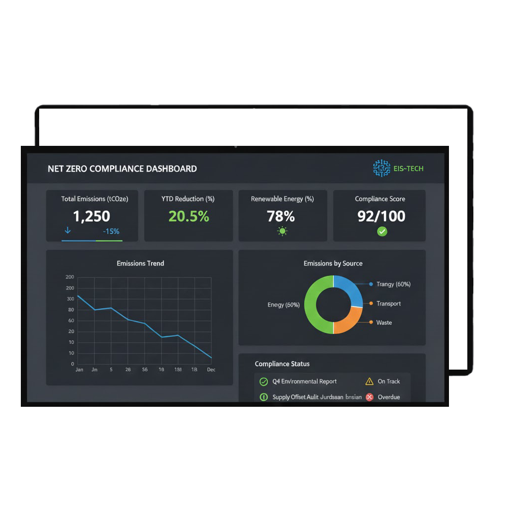FAQ visualization showing compliance dashboard
